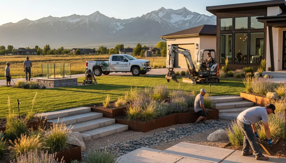 Landscaping team serving Ogden, UT, providing professional lawn care and outdoor maintenance services